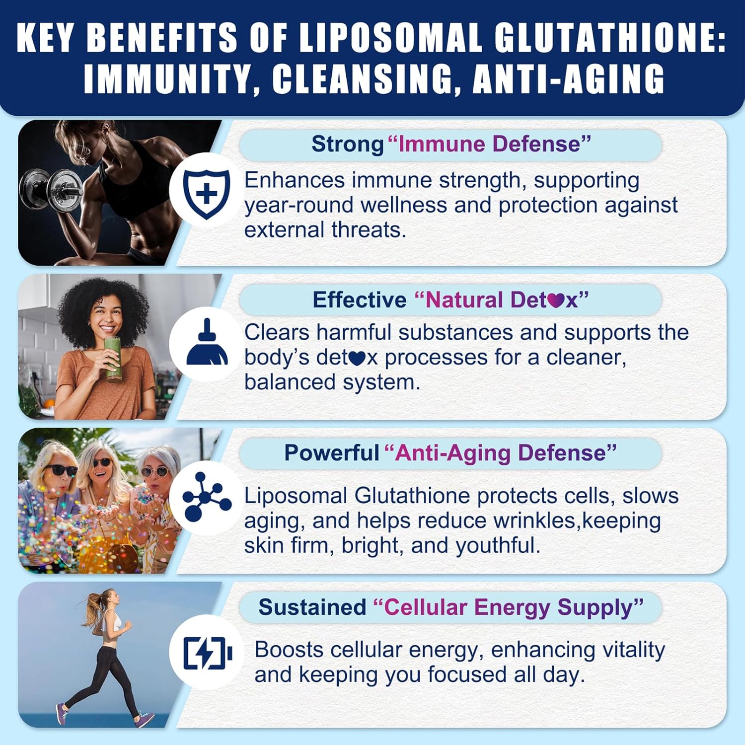Liposomal Glutathione Gummies 1100mg Supplement, L-Glutathione Reduced with Vitamin C, Phospholipids, ALA, NAC & Milk Thistle, Antioxidant for Anti-Aging, Immune & Cleansing, Vegan, 60 ct
