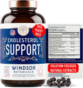 WINDSOR BOTANICALS Cholesterol Supplements - Citrus Bergamot, Niacin, Red Yeast Rice, Berberine, Aronia Berry Extract to Support Normal HDL and LDL Cholesterol Levels - 90 Vegan, Non-GMO Capsules