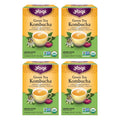 Yogi Tea Green Kombucha Tea - 16 Bags per Pack (4 Packs) - Organic - With Kombucha to Support Overall Health - Includes Lemongrass, Spearmint Leaf & More