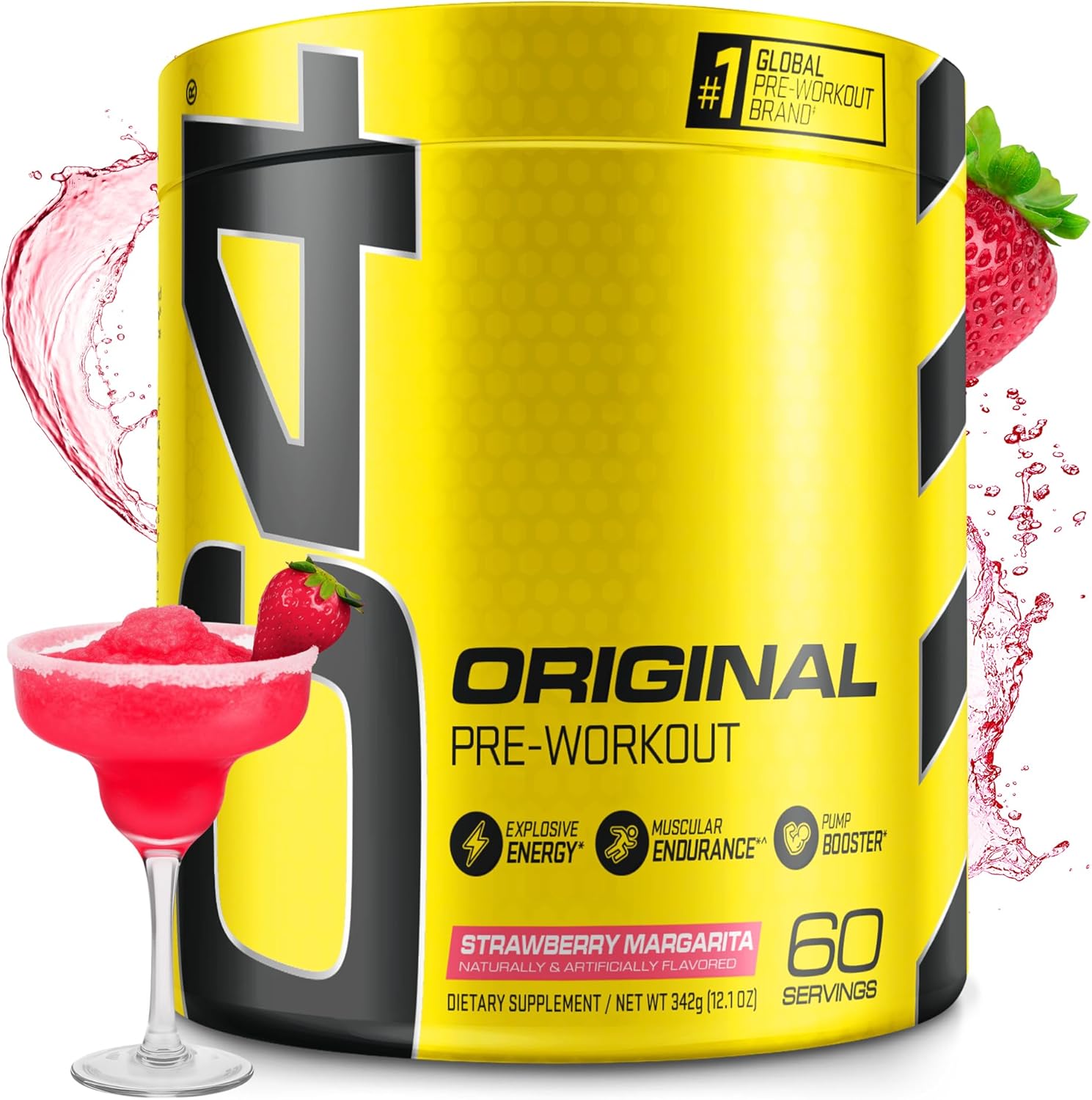 Cellucor C4 Original Pre Workout Powder Strawberry Margarita | Vitamin C for Immune Support | Sugar Free Preworkout Energy for Men & Women | 150mg Caffeine + Beta Alanine + Creatine | 60 Servings