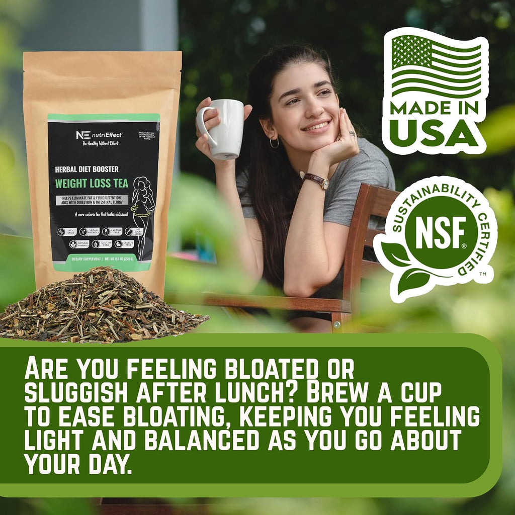 nutriEffect Weight Loss Herbal Tea | Detox & Digestion Support | Bloating Relief | Promotes Fat Reduction & Weight Management | Weight Support Blend with Natural Ingredients