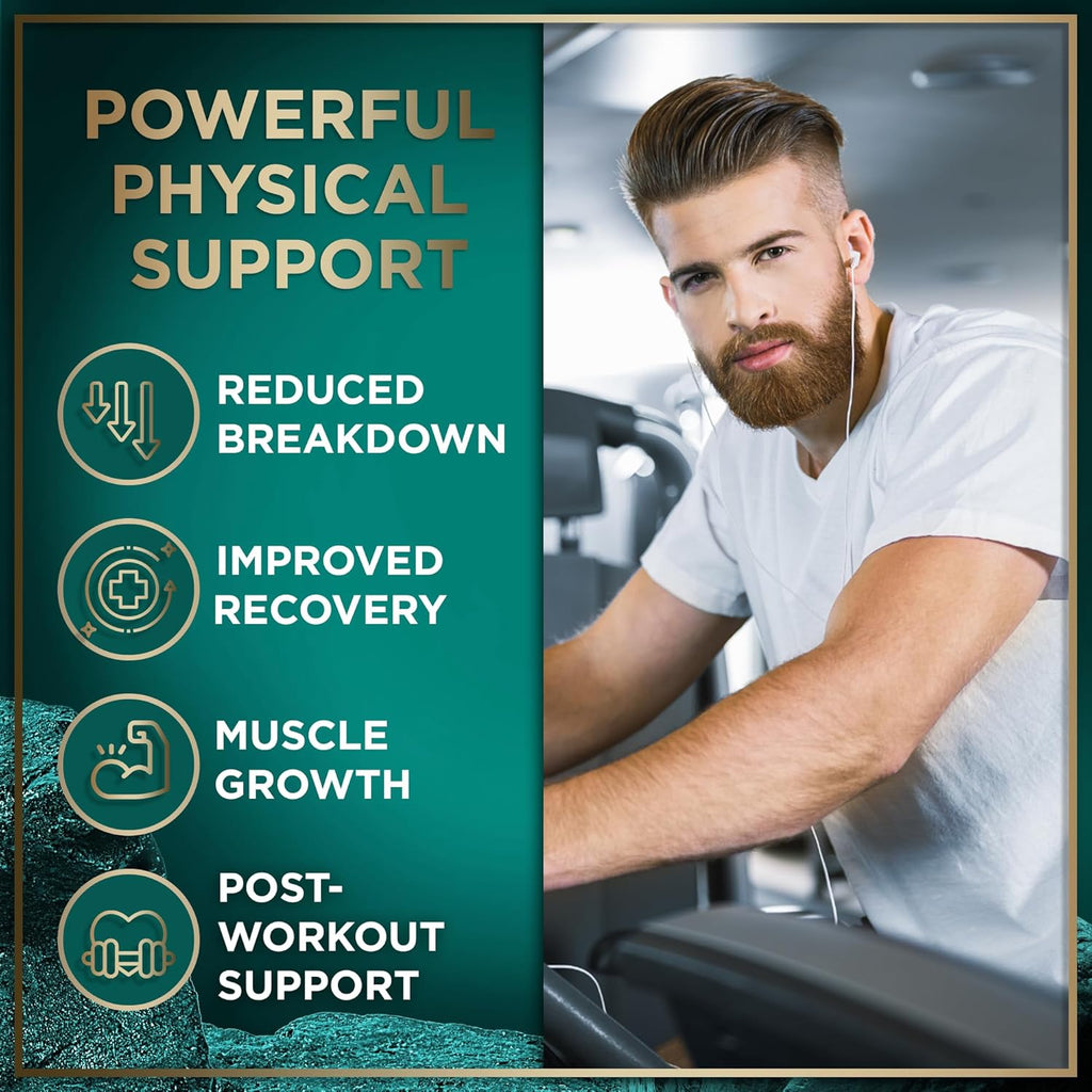 WILD FUEL Essential Amino Acids Supplement for Women and Men - All 9 BCAAs Amino Acid Complex for Power and Recovery - EAA Lysine, Tryptophan, Isoleucine - 2 Pack 240 Vegan BCAA Capsules