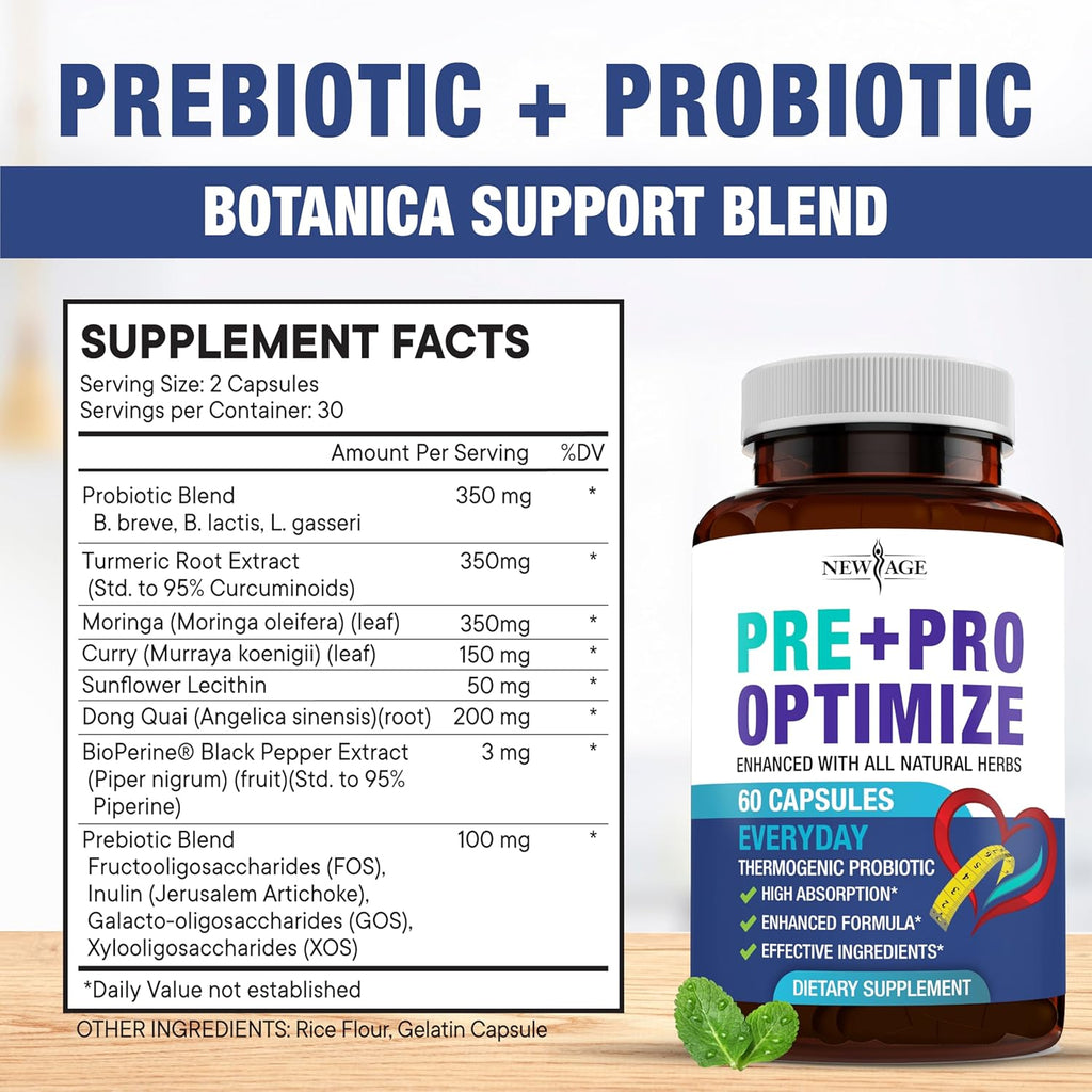 Pro Optimize Probiotics for Women, Menopause, 70 Billion CFU, Digestive Health - Relief for Bloating, Hot Flashes, Joint Support, Night Sweats - Gut Health & Metabolism - Dong Quai (120 (Pack of 2))
