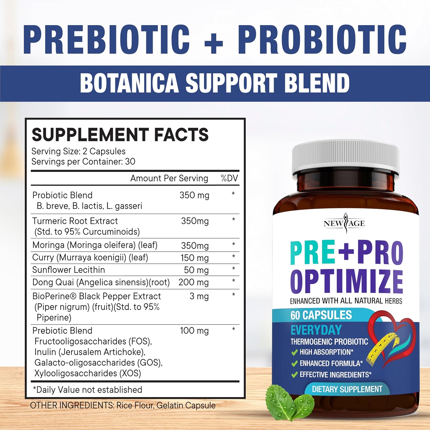 Pro Optimize Probiotics for Women, Menopause, 70 Billion CFU, Digestive Health - Support for Bloating, Hot Flashes, Joint Support, Night Sweats - Gut Health & Metabolism - Dong Quai (180 (Pack of 3))