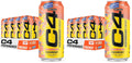 Cellucor C4 Performance Energy Drink | JOLLY RANCHER Peach | Zero Sugar Carbonated Preworkout Energy | 200mg Caffeine with Beta Alanine | 16 Fl Oz (24 Pack)