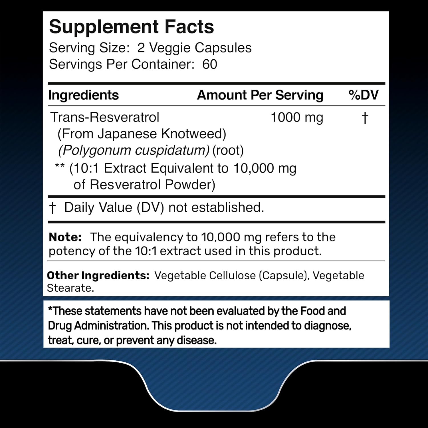 Resveratrol 120 Capsules, Resveratrol Supplement, Resveratrol 1000mg Polygonum Root, Trans Resveratrol for Healthy Aging, Heart, Brain Health Support - Vegan, Keto