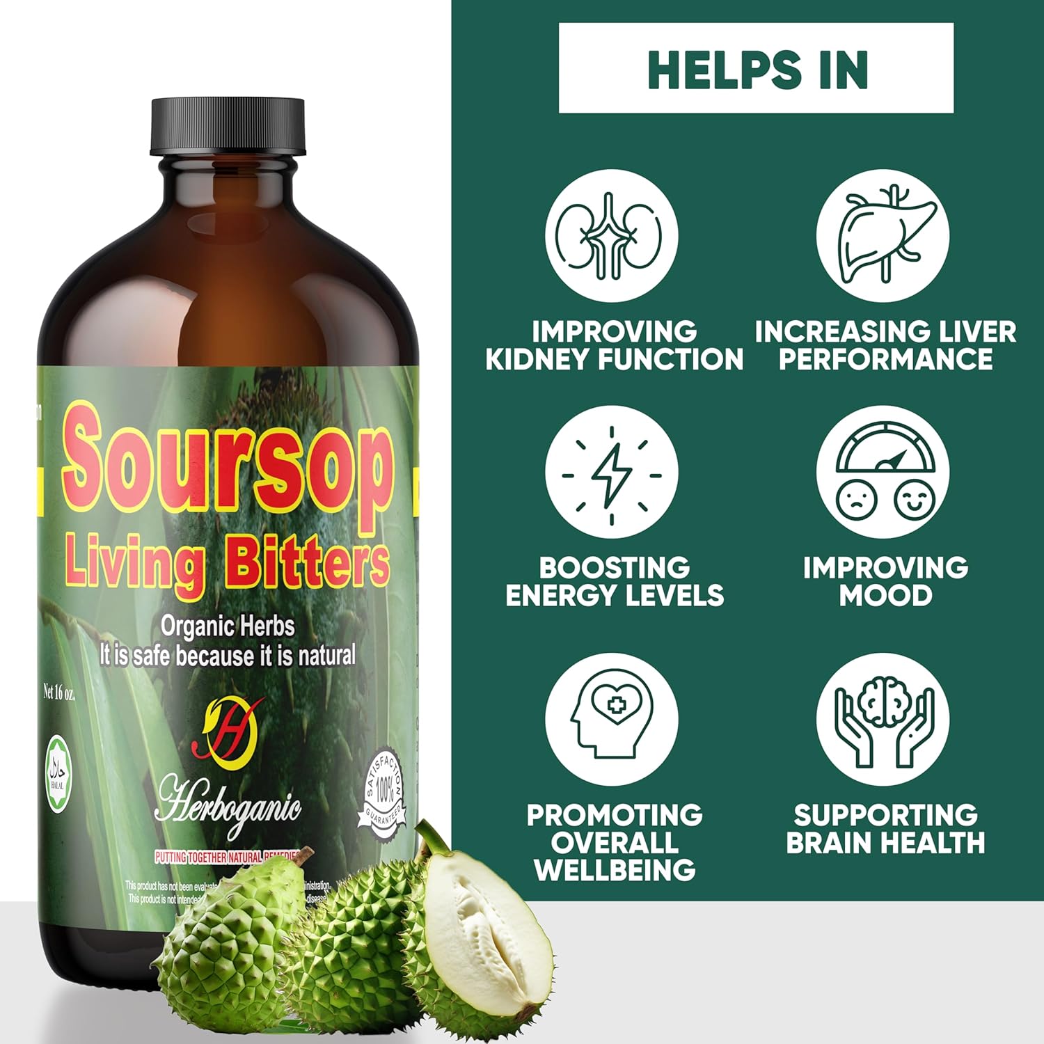 Herboganic Soursop Living Bitter (16 Ounce, 1)