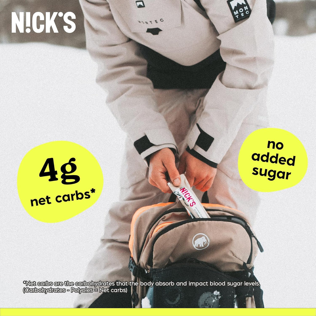 Nick’s Peanut Butter Protein Bars – 12-Count Box | High Protein, Low Calories, Low Carbs, Keto Friendly, No Added Sugar