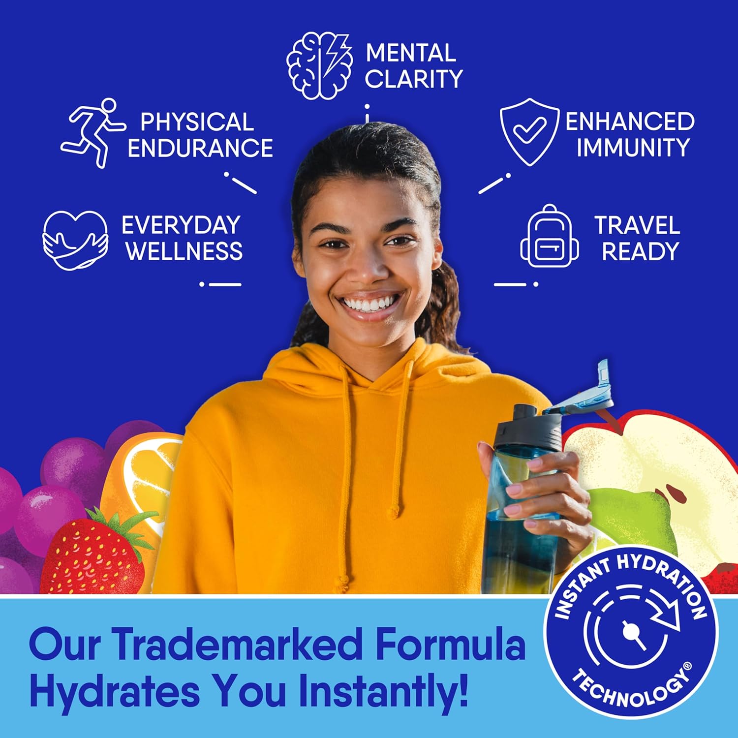 GoHydrate Low Sodium Electrolytes Powder Packets Sugar Free - Instant Hydration Daily Drink Mix - Zero Sugar Water Flavor Packet Singles with Vitamin D - (Lemonade Mixed, 15 Packs)