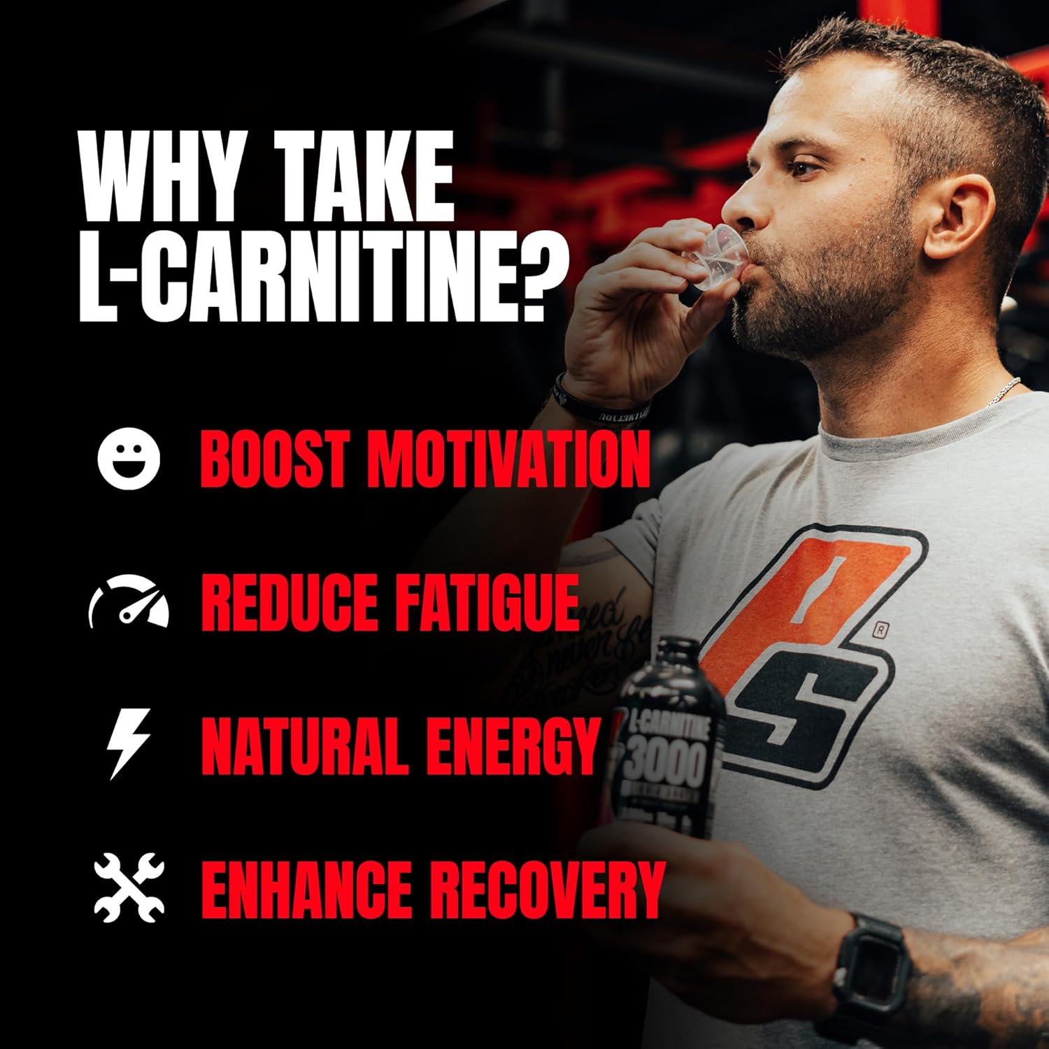 PROSUPPS L-Carnitine Liquid 3000, Stimulant-Free Liquid Shots for Men & Women - Clean Workout Drink for Energy, Performance & Muscle Recovery - No Sugar, No Carbs - 31 Servings, Berry