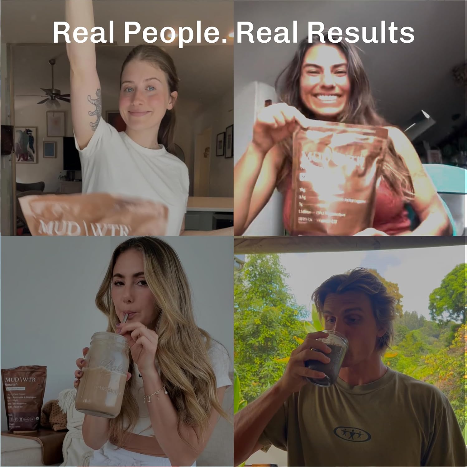 MUDWTR Nourish | Chocolate Mushroom Protein Powder | 2,000mg Adaptogenic Mushrooms | Vegan Protein Powder | USDA Organic | Focus, Mood & Digestion Support | Cacao, Lion's Mane, Bacopa | 15 Servings