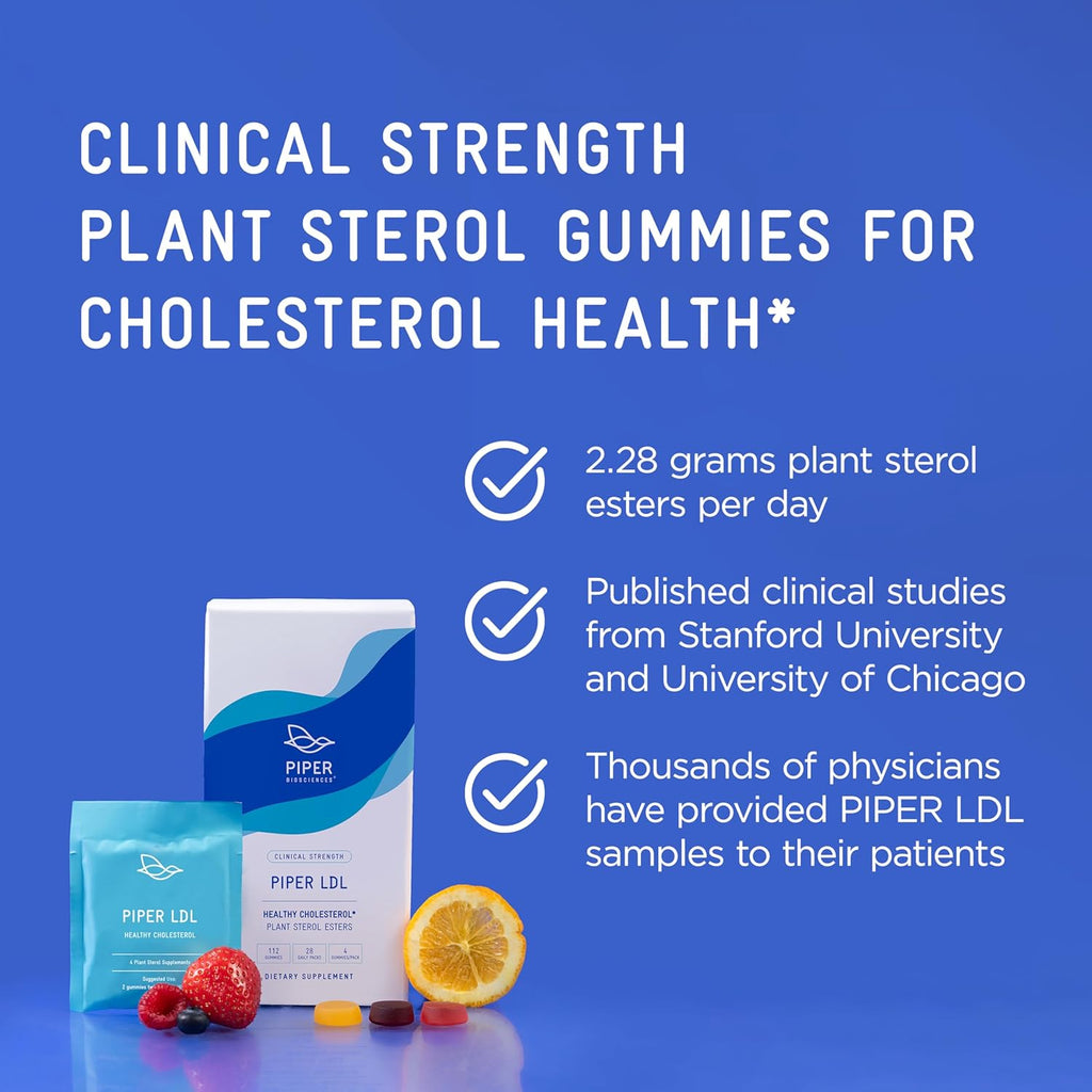 Plant Sterols Healthy Cholesterol Gummy Supplement (2280 mg Plant Sterol Esters Per Day): Clinical Strength, Vegan (112 Gummies)