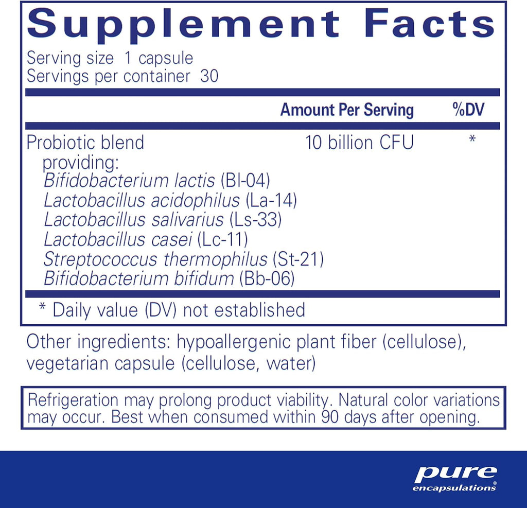 Pure Encapsulations Probiotic G.I. - Shelf Stable Probiotic for Intestinal Health & Gastrointestinal Support - with Lactobacillus & Bifidobacterium - 30 Capsules