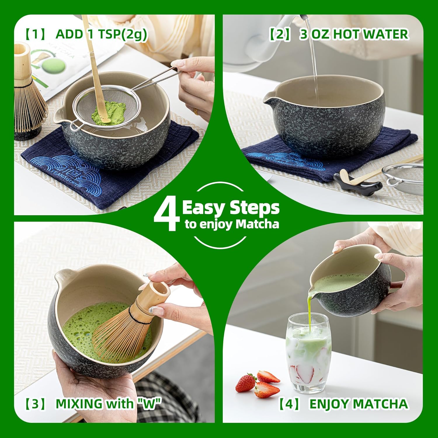 TEANAGOO Premium Grade Matcha Powder, Matcha Green Tea for Premium Latte/Breakfast Beverage/Daily Green Tea, USDA Organic Ceremony Tea, Unsweetened No Additives, First Harvest, 3.53oz(100g)