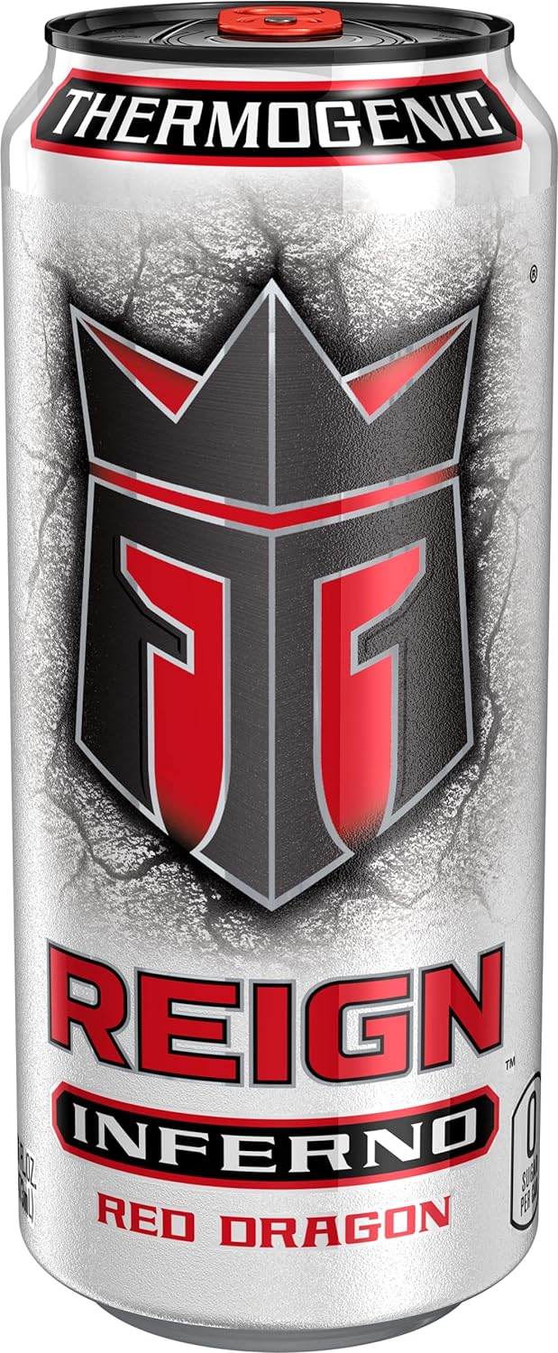 Reign Inferno Red Dragon, Thermogenic Fuel, Fitness and Performance Drink, 16 Fl Oz (Pack of 12)