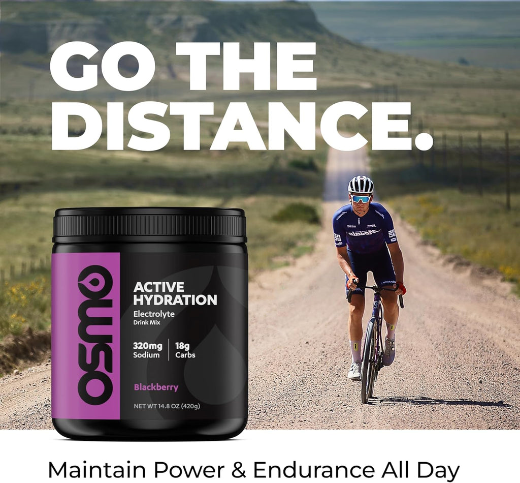 Osmo Active Hydration Electrolyte Powder (20 Servings) - Includes Sodium, Magnesium, Potassium, Carbs & Vitamins, Cane Sugar - All Natural Ingredients, 3X Faster Hydration, Boosts Power & Endurance
