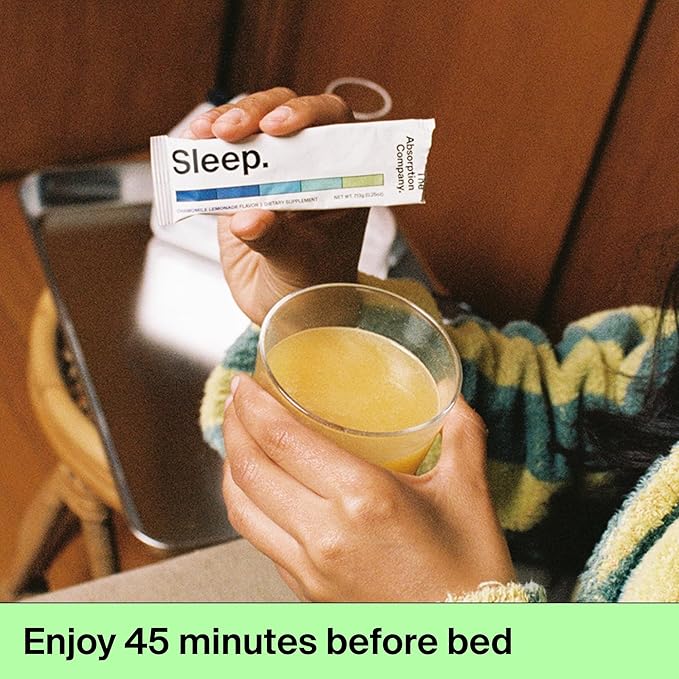 Calm Drink Mix - Supports Cortisol Regulation and Mood - Watermelon Lemonade Flavor & Sleep Aid Powder - Free Natural Supplement to Reduce Stress and Improve Sleep Quality Chamomile Lemonade Flavor