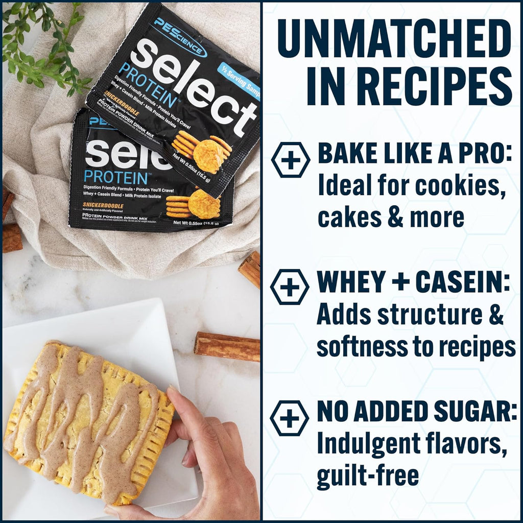 PEScience Select Low Carb Protein Powder, Snickerdoodle, 5 Serving, Keto Friendly and Gluten Free