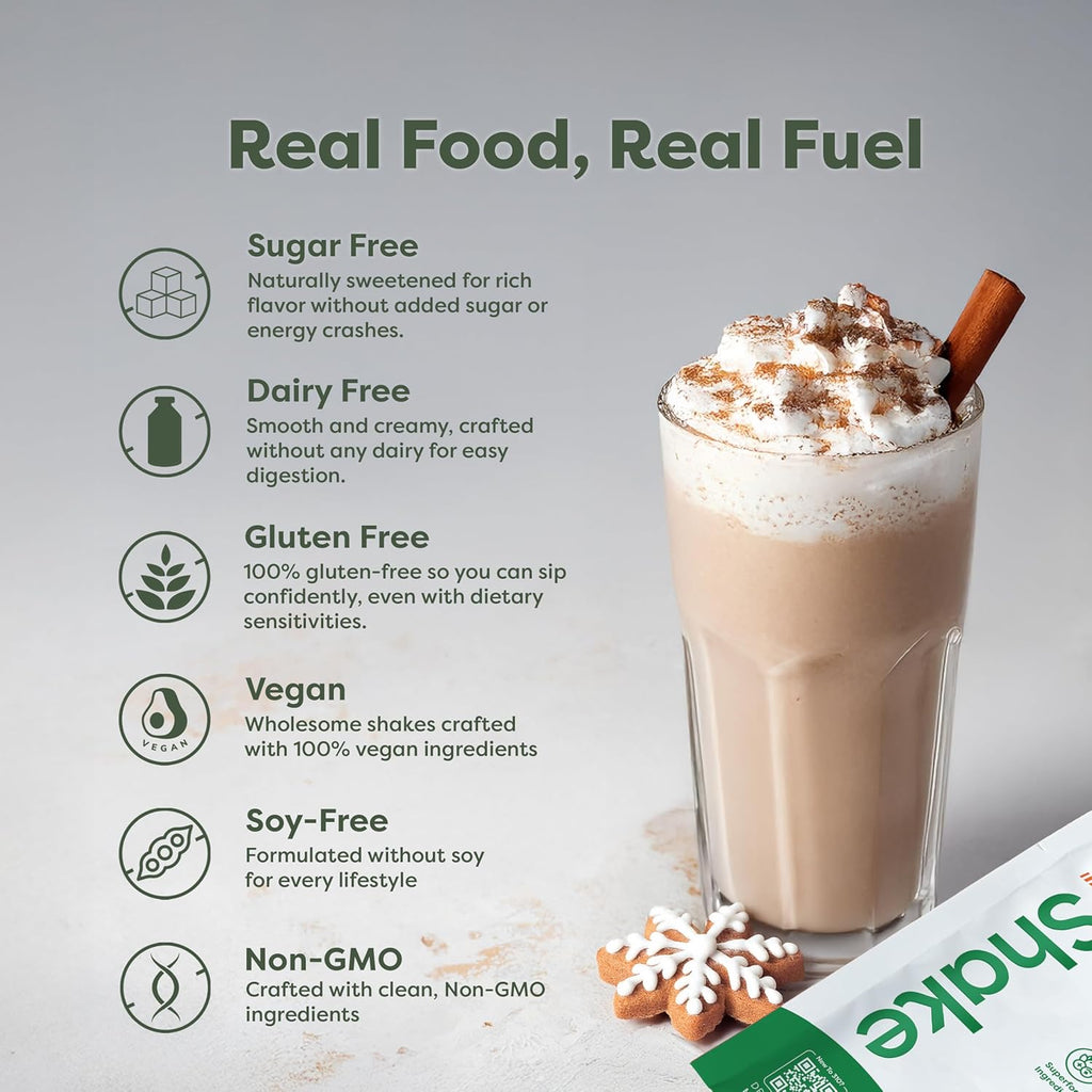 310 Nutrition All-In-One Meal Replacement Shake - Plant-Based Protein Powder with High Fiber, Probiotics, Digestive Enzymes & Superfoods - Vegan, Low Carb, Keto & Paleo Friendly - Gingerbread - 28 Servings