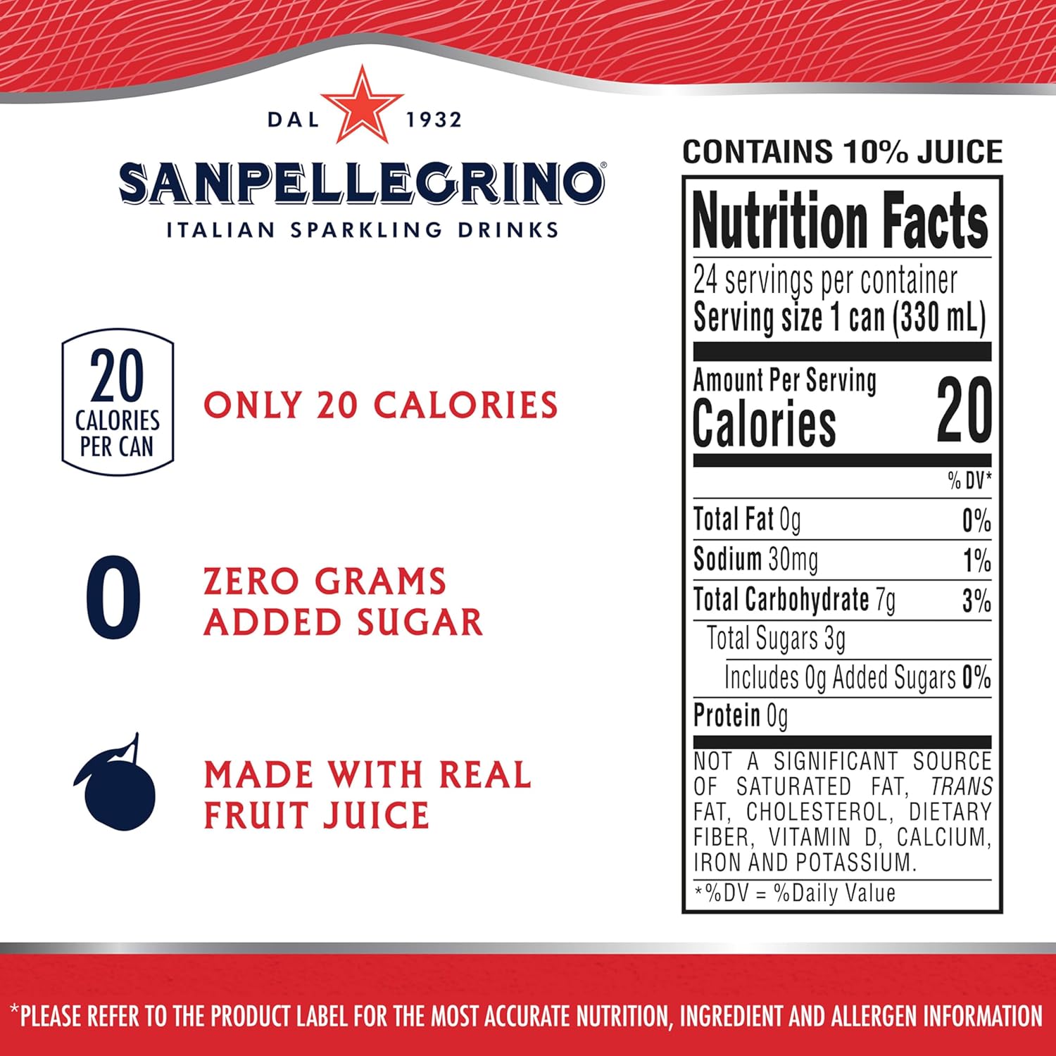 Sanpellegrino Zero Grams Added Sugar Sparkling Orange And Blood Orange Beverage, Italian Sparkling Drink, 24 Pack Of 11.15 Fl Oz Cans, San Pellegrino Italian Sparkling Drinks, Low Calorie Sparkling Fruit Beverages