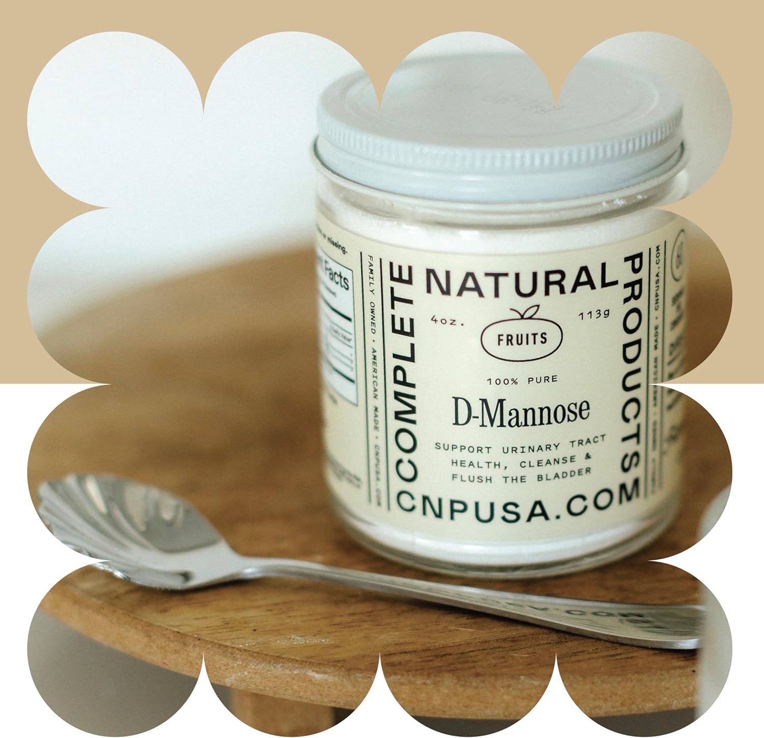 Complete Natural Products Pure D-Mannose Powder Supplement - Bulk D-Mannose 8oz (227 g) 115 Servings for UTI, Bladder, & Urinary Tract Health