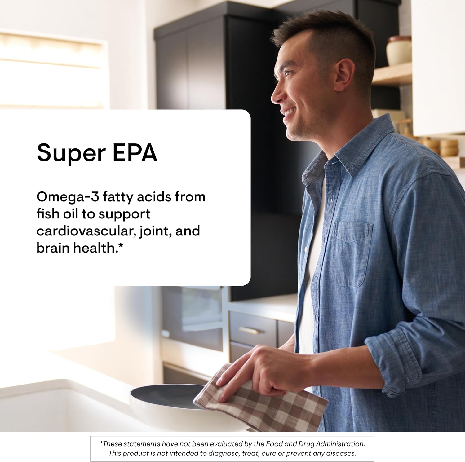 THORNE - Super EPA - Omega-3 Fatty Acids EPA 425mg & DHA 270mg Supplement - Support Brain, Cardiovascular, Joints & Skin* - Gluten, Dairy & Soy-Free - 180 Gelcaps