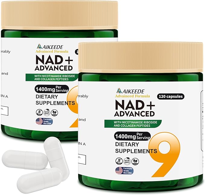 NAD Supplements,Liposomal NAD+ with Resveratrol,1400mg Per Serving,120 Capsules,Supplements for Anti-Aging,Skin Repair,Fatigue Relief,Immunity Enhancement and Antioxidant