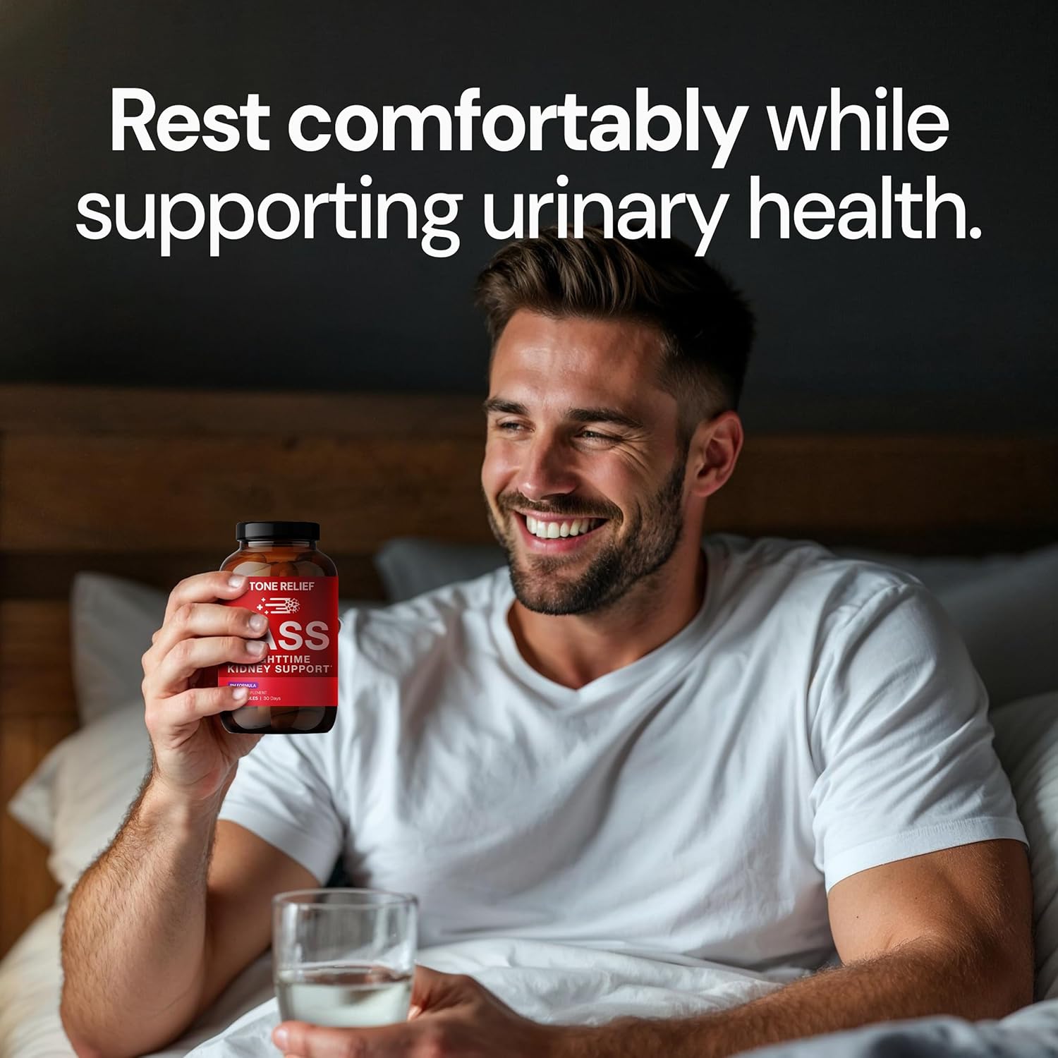 Pass PM – Nighttime Kidney Support Complex for Gentle Relief & Restful Sleep - Natural Dissolver - Herbal Formula with Chanca Piedra Stone Breaker, Valerian & Skullcap – 90 Capsules