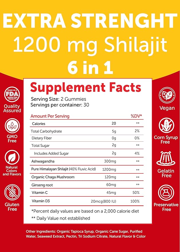 Lunakai USA Made Creatine & Shilajit Gummies Bundle – Recovery & Wellness Support – 60 Non-GMO Gummies Each