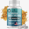 Irish Sea Moss Capsules - 120 Original Capsules (1600mg) - Prebiotic Superfood - Boosts The Immune & Digestive System - Healthy Skin, Keto Detox, Gut, Joint Support
