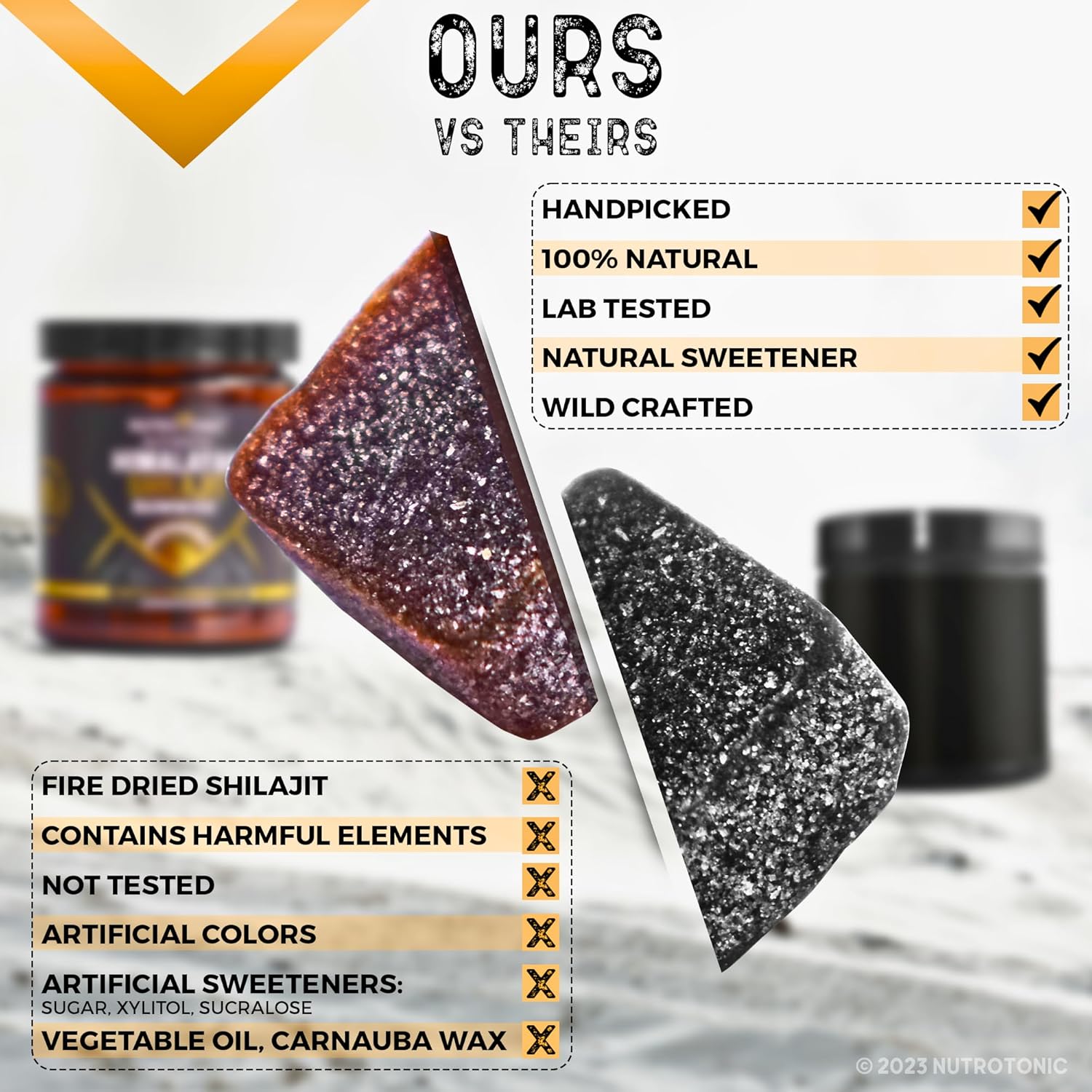 NutroTonic® Organic Himalayan Shilajit Gummies – Pomegranate & Vanilla Flavored – Wild Crafted Manuka Honey MGO +263 – Cellular Energy & Hormonal Balance – Made in USA – 30 Healthy Gummies