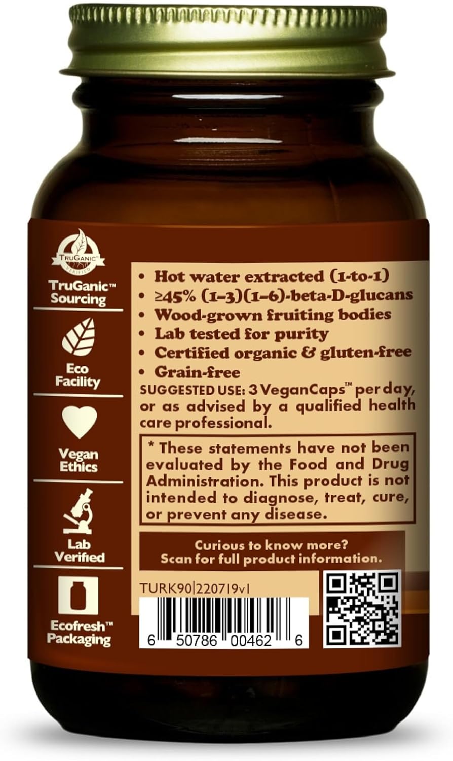 HEALTHFORCE SUPERFOODS Turkey Tail - Capsules - 90 Vegan Capsules