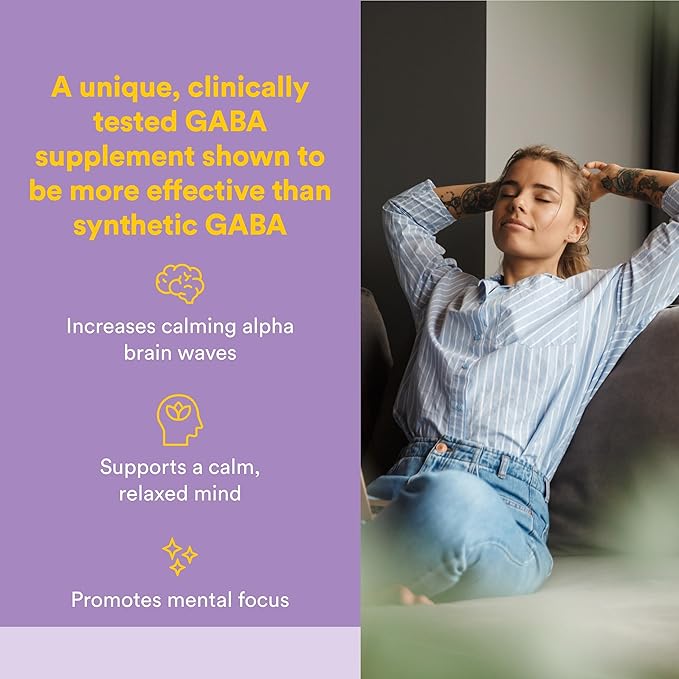Natural Factors Pharma GABA - Dietary Supplement Supports Calm Sleep & Sleep Quality - Natural, Fast-Working Supplement Aids Focus & Brain Health - 60 Chewable Tablets (30 Servings)