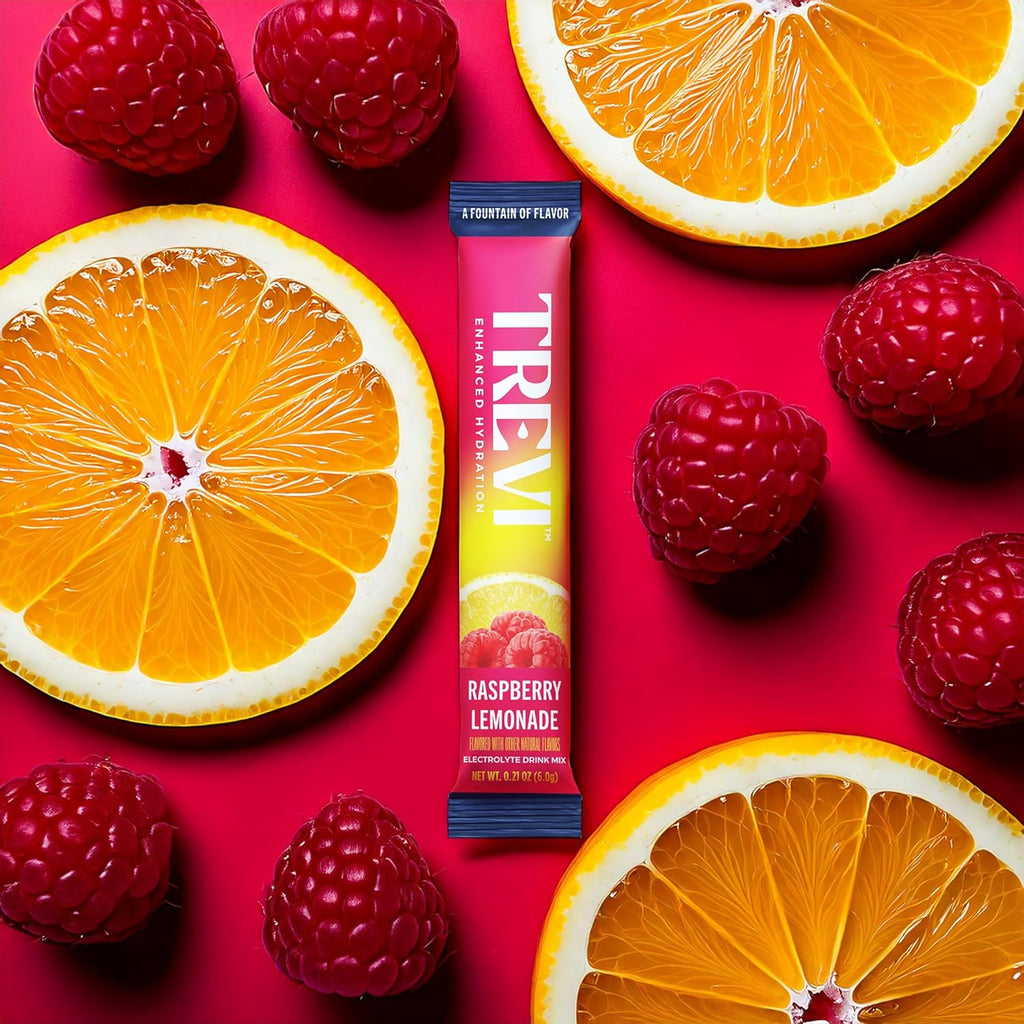 TREVI™ Sugar Free Electrolytes - Drink Mix Hydration Powder Packets - 8 Count - Raspberry Lemonade