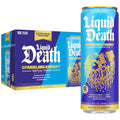 Liquid Death Sparkling Energy - Tropical Terror (Piña Colada Flavor), Sugar-Free Energy Drink, Unextreme Caffeine 100mg, Essential Vitamins, 12 Fl Oz (Pack of 12)