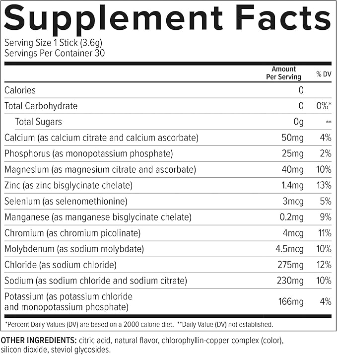 Essential Nutrition Hydrolift Electrolytes - Powerful Hydration Formula - with Trace Elements & Minerals - Keto Friendly - Sugar Free - Lemon, Naturally Flavored - 30 Sticks