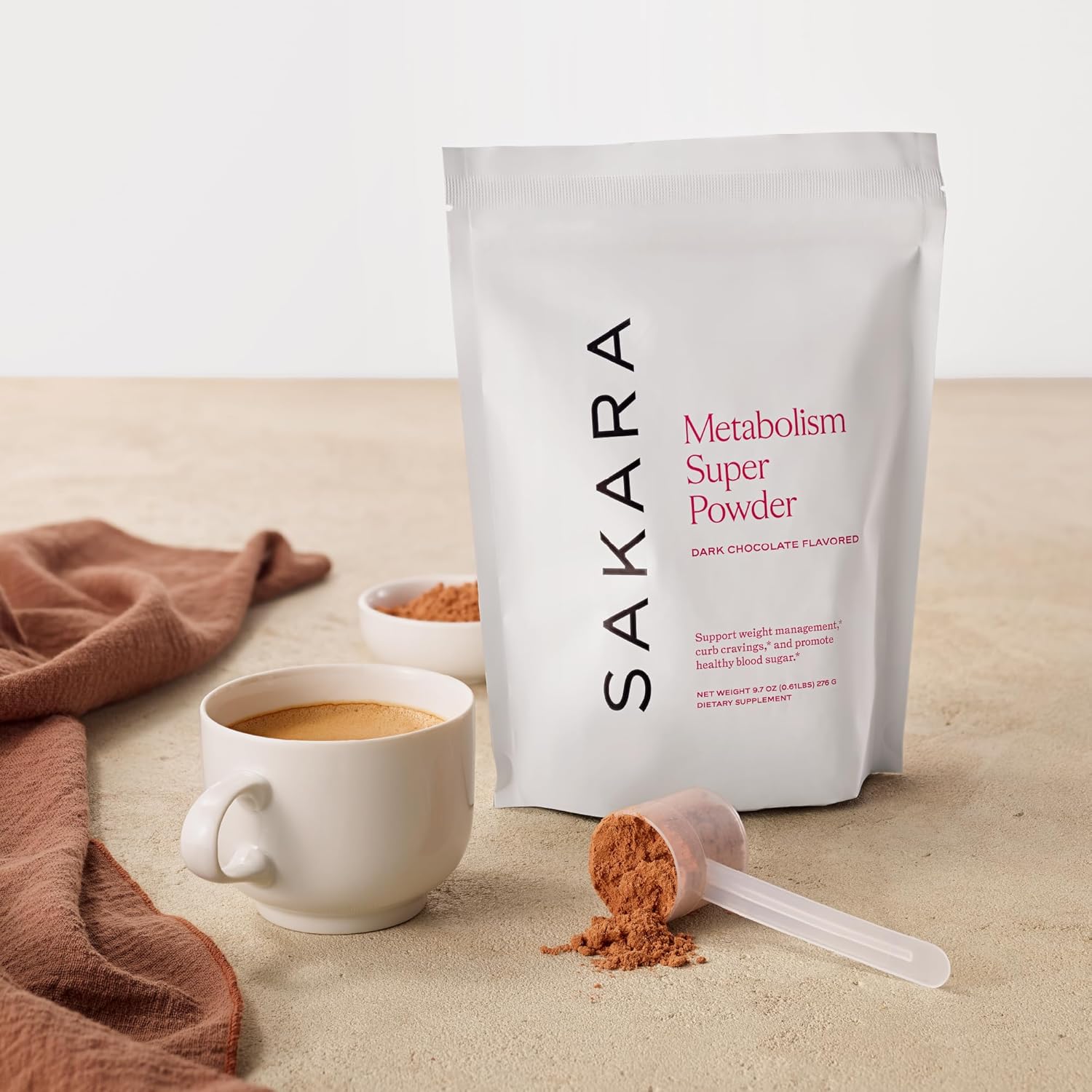 Metabolism Super Powder – Natural Support for Appetite Control, Weight Management Support and Curbed Cravings – Vegan, Non-GMO, Chocolate Flavor – 24 Servings