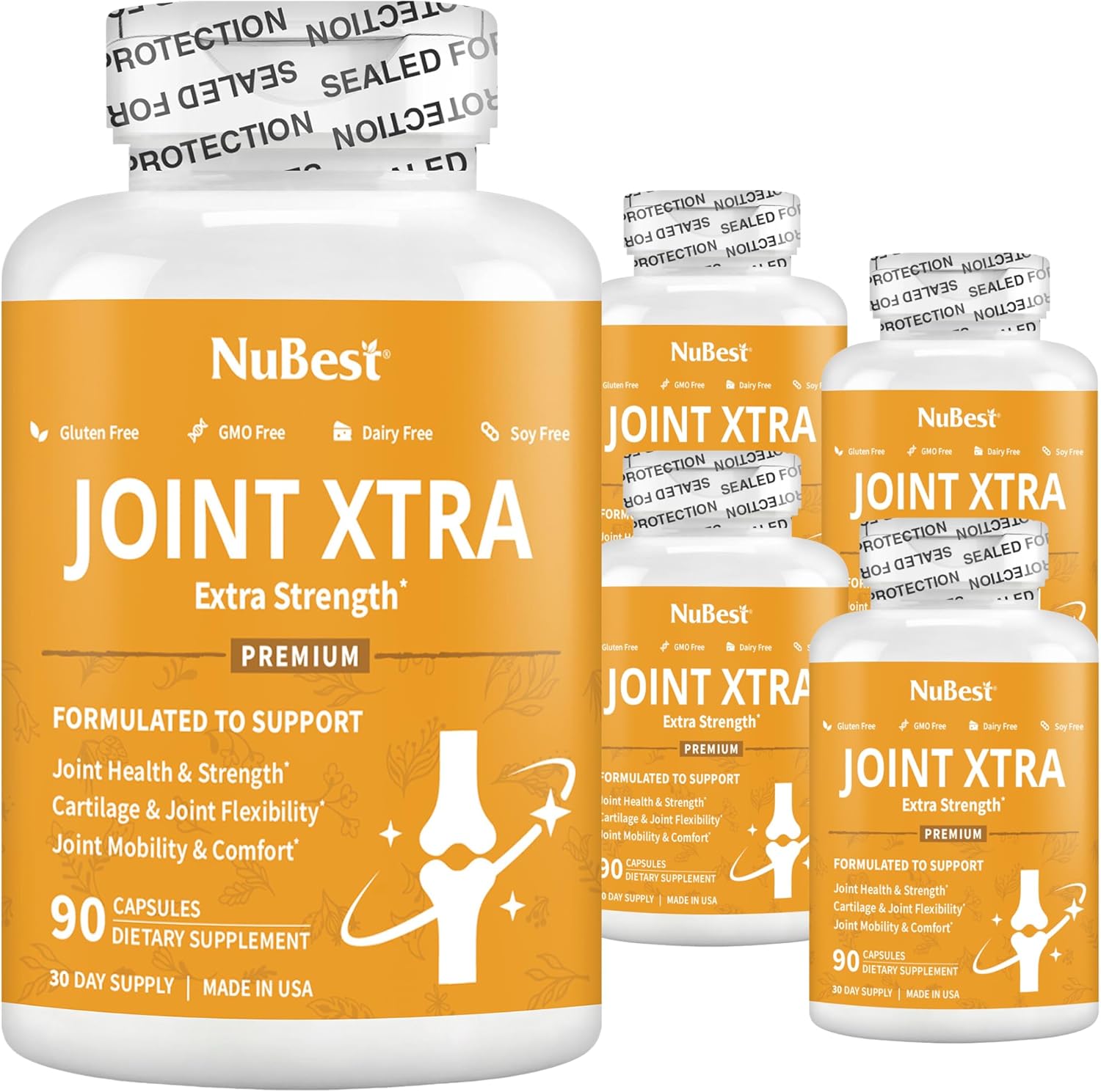NuBest Joint Xtra - Joint Support Supplement - Joint Health Formula with Triple Joint Strength - Glucosamine, Chondroitin, Turmeric, MSM & Boswellia for Joint Health & Cartilage Health (Pack 5)