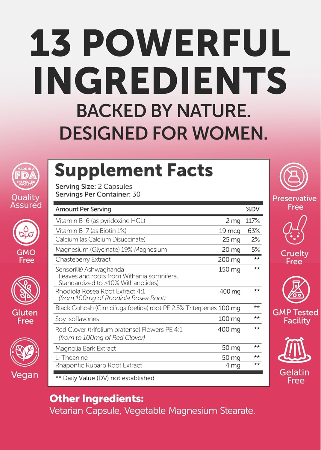Lunakai USA Made Natural Menopause Supplements for Women – 13-in-1 Menopause Relief for Hot Flashes, Night Sweats, Sleep & Mood Support, 60ct