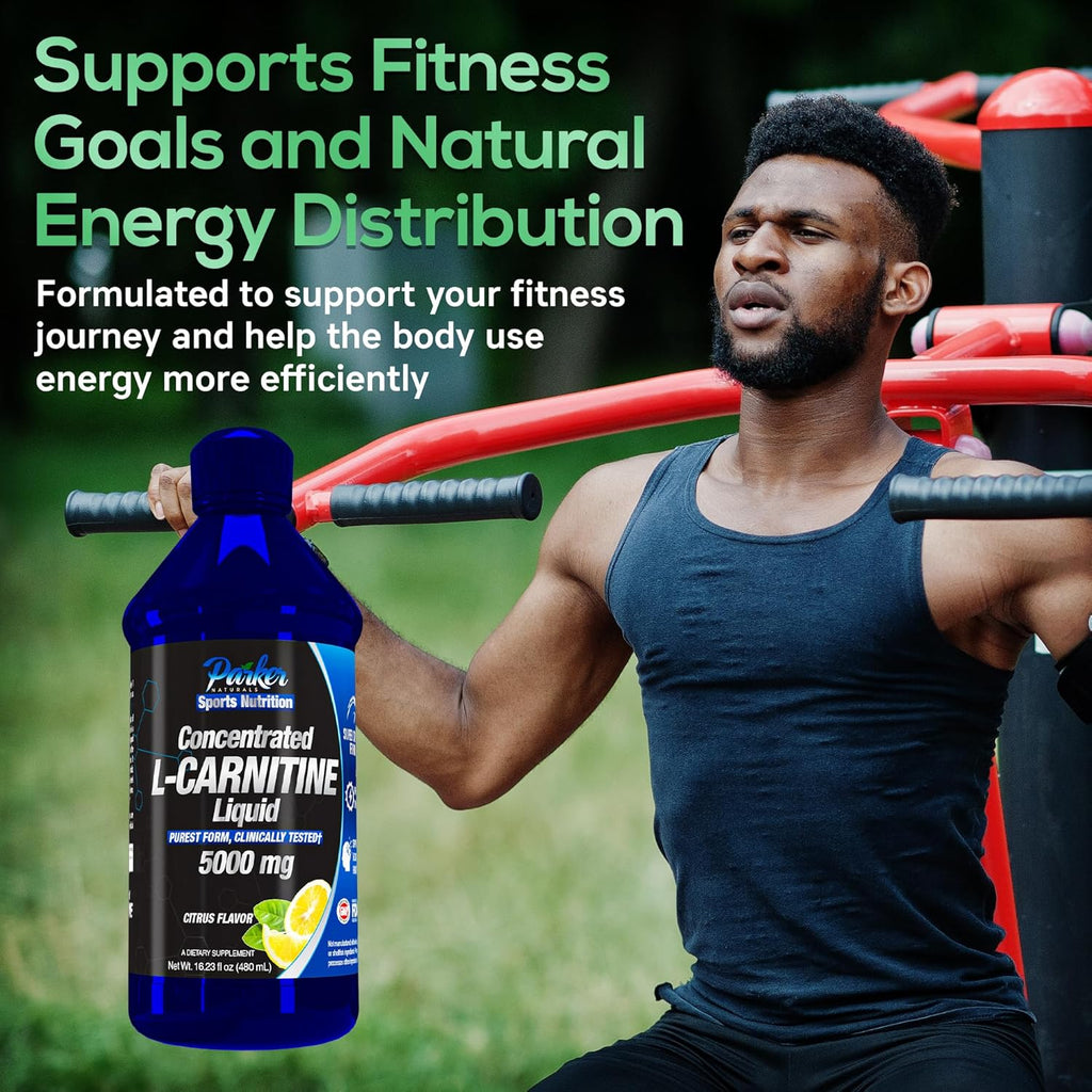 Concentrated L-Carnitine Liquid, 5000mg All Natural Citrus Flavored L-Carnitine Supplement, Liquid L-Carnitine with Vitamin V5, 16.23 Fl. Oz