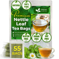 FreshDrinkUS, 55 Nettle Leaf Tea Bags, 100% Natural & Pure from Nettle Leaves. Loose Leaf Nettle Herbal Tea. Nettle Leaf Tea. No Sugar, No Caffeine, No Gluten, Vegan.