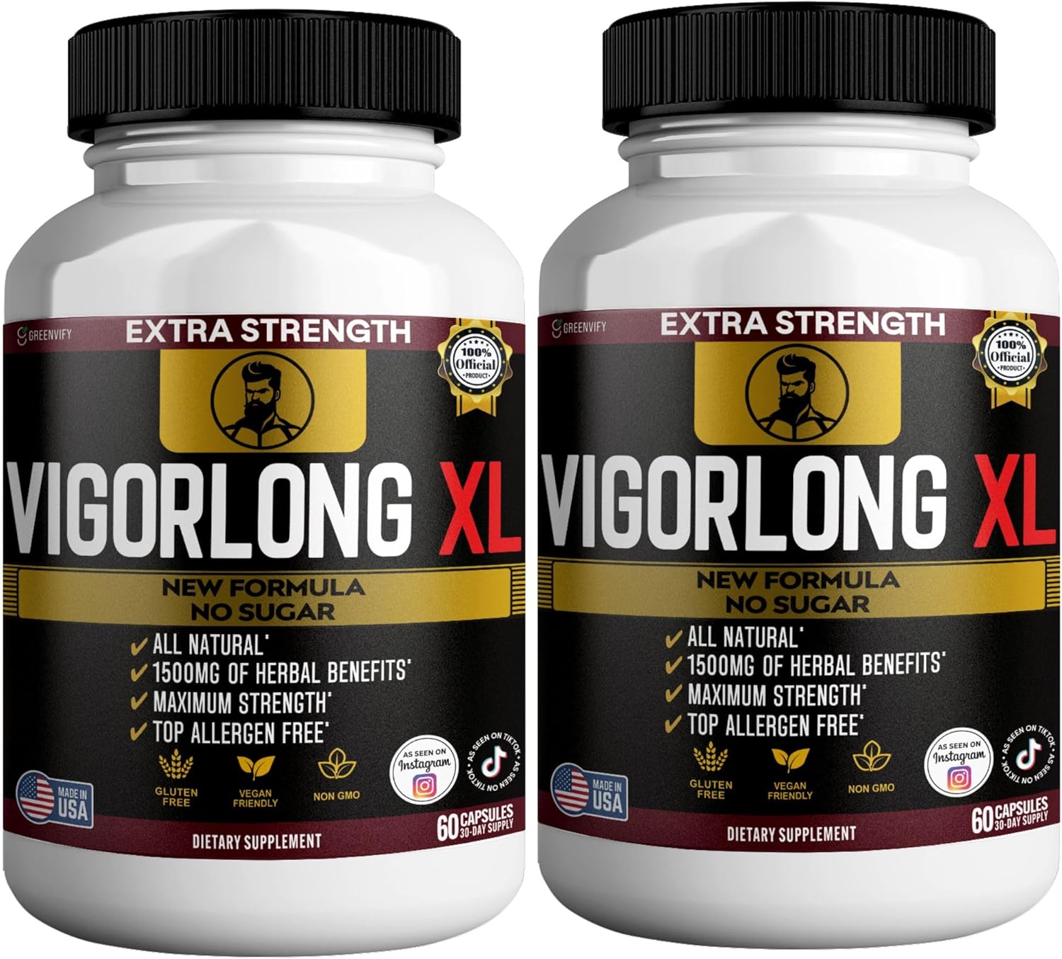 Vigorlong XL, Extra Strength Maca Root Complex, 1505mg, 60 Capsules, Vegan, Gluten Free, Non-GMO (2)