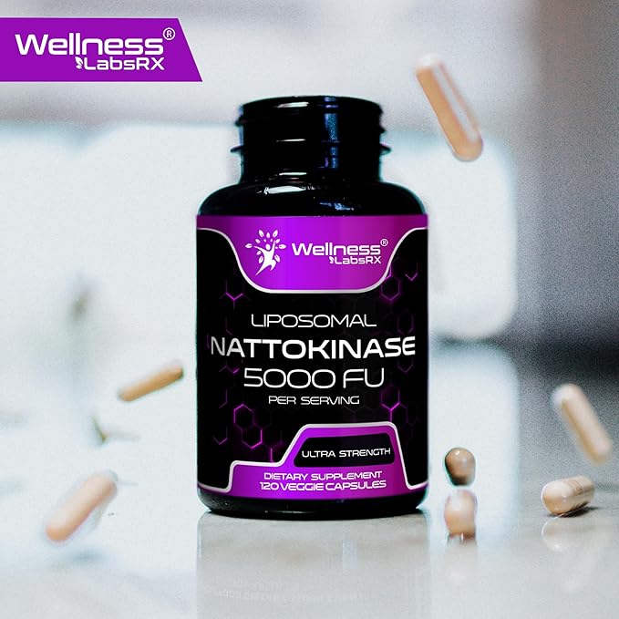 Nattokinase Supplement Capsules 5000 FU, Third-Party Tested Nattokinase – Enzymes from Japanese Natto – Daily Wellness Support – 120 Count (Pack of 1)