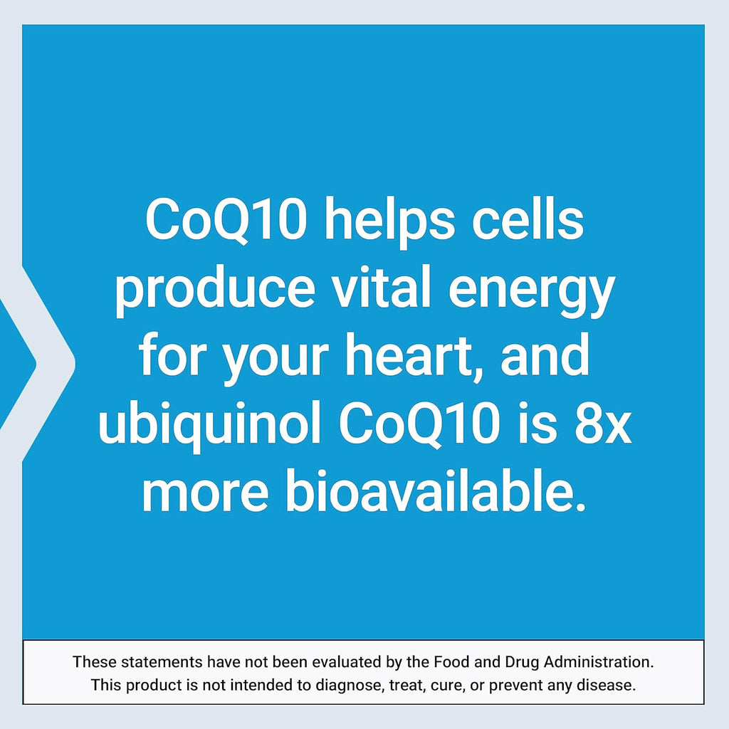Life Extension Super Ubiquinol CoQ10 with Enhanced Mitochondrial Support, ubiquinol CoQ10, shilajit, potent heart health & cellular energy production support, ultra-absorbable, gluten-free, 60 softgel