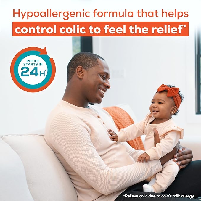 Enfamil Nutramigen Hypoallergenic Baby Formula with Iron, Lactose Free, Colic Relief from Cow's Milk Allergy Starts in 24 Hours, Brain Building DHA, Concentrated Liquid, 8 Fl Oz, 24 Bottles