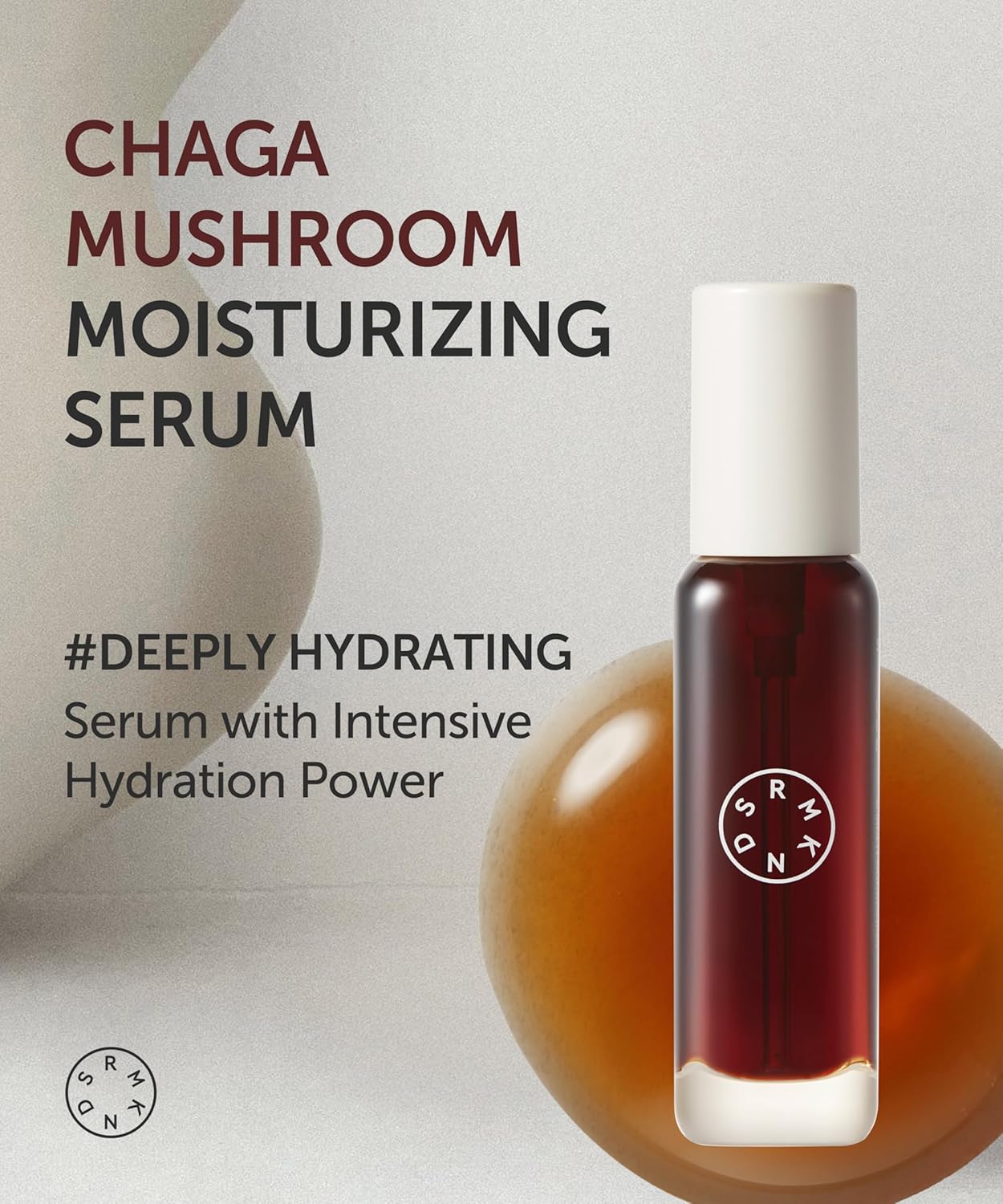 SERUMKIND Chaga Mushroom Serum for Face Korean Skincare - Beta Glucan Extract - Nourishing & Hydrating - Provides Deep Hydration for Extremely Dry Skin - Vegan & Cruelty-Free – 1.01 fl.oz.