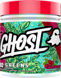 GHOST Greens Superfood Powder, Cranberry- 30 Servings - 19 Super Greens & Reds, Fruits, Vegetables, Spirulina, & Chlorella, Prebiotics, 10 Billion CFU Probiotic & Digestive Enzymes - Soy-Free