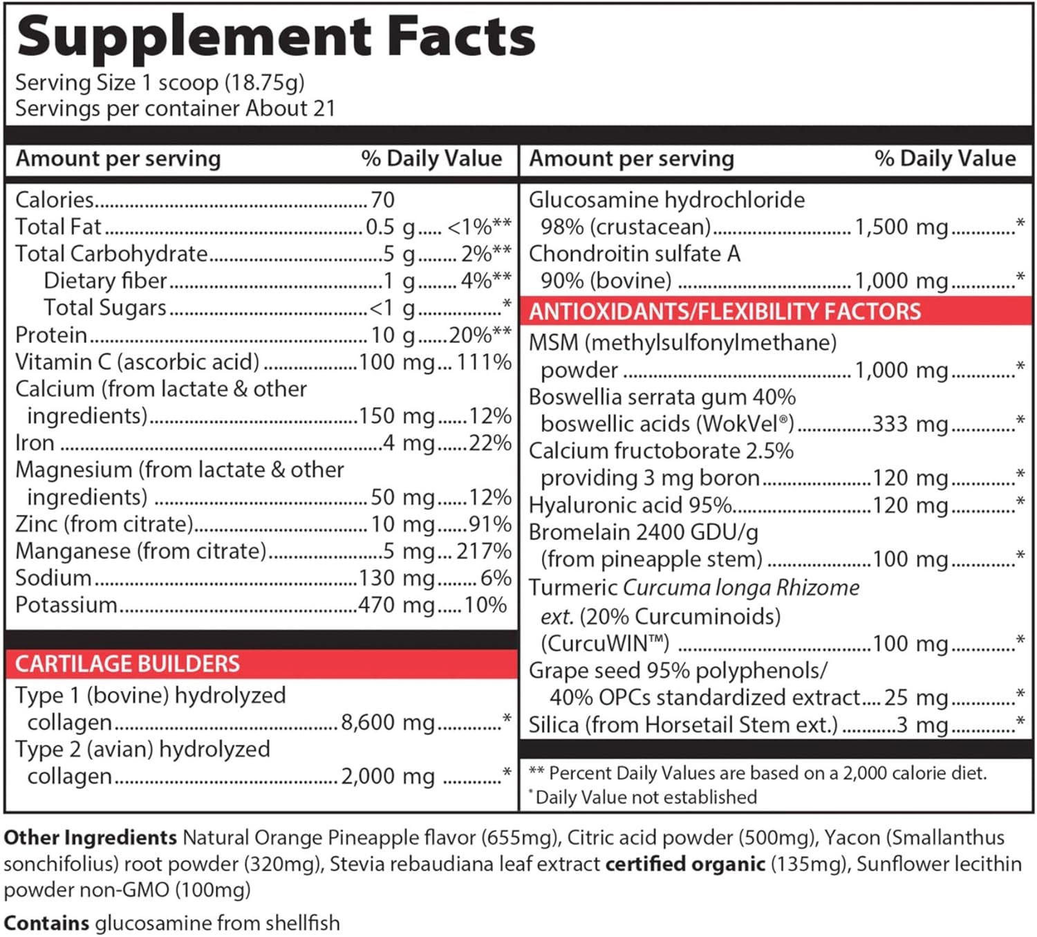Vibrant Health, Joint Vibrance, Comprehensive Joint and Cartilage Support, Orange Pineapple, 21 Servings
