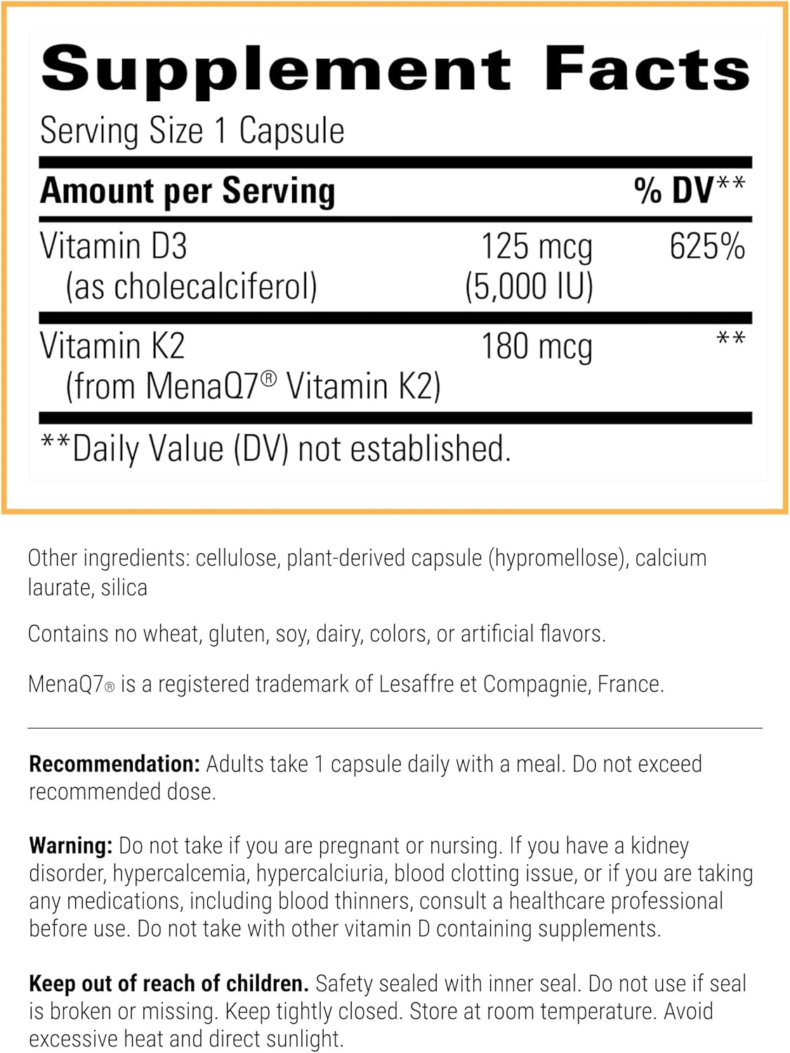 Integrative Therapeutics K2 + D3 - Supplement for Heart Health & Bone Strength* - Daily Vitamins for Calcium Absorption - Supports Vitality - Dairy-Free & Gluten-Free - 60 Count (60 Servings)