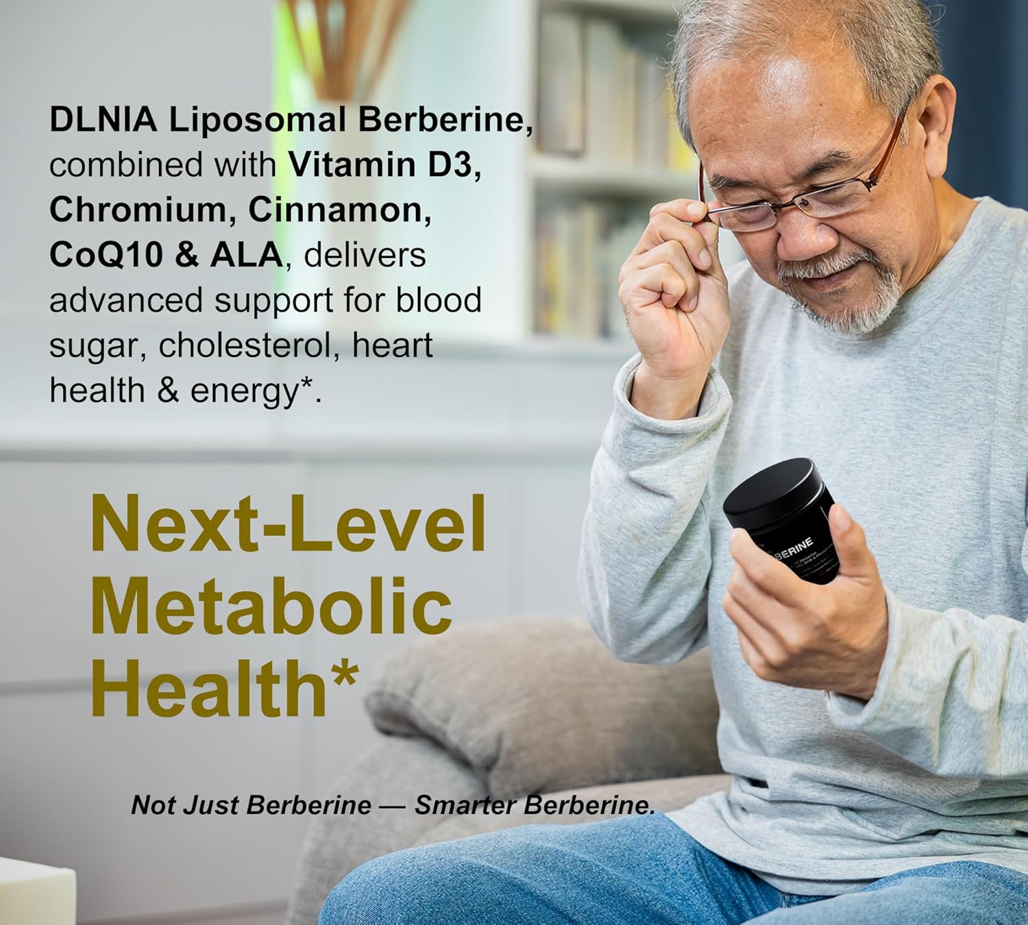 Liposomal Berberine Supplement – 3X Strength Berberine Matrix with DHB, Phospholipids, CoQ10, ALA, Vitamin D3, Chromium, Cinnamon – Advanced GLP-1 & Metabolic Support – 60 Count